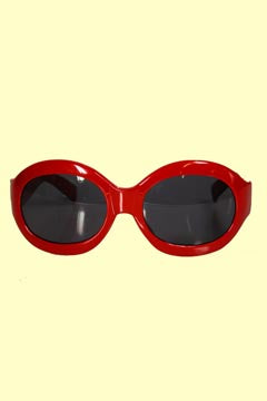 60-ties Brille rot