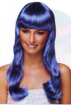 Chique Perücke blau