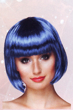 Cabaret Perücke blau