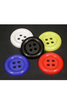 5 Clown Knopf 5 cm gelb