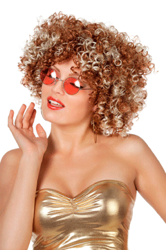 Afro gemixt braun/hellbraun