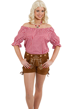 Bluse kariert,rot-weiß