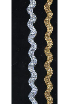 Bogenlitze Lurex 15mm silber + gold
