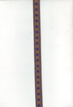 Brokat - Borte 20 mm breit gold/blau