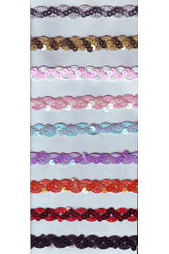 Paillettenborte 15 mm 9 verschiedene Farben