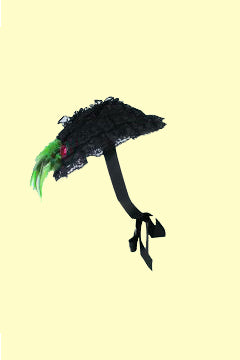 Damenhut Spitze schwarz