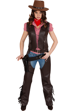 Cowgirl Weste braun