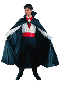 Cape schwarz Kragen 120cm