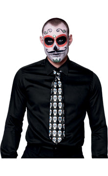 Calaveras Krawatte 130 cm entknotet