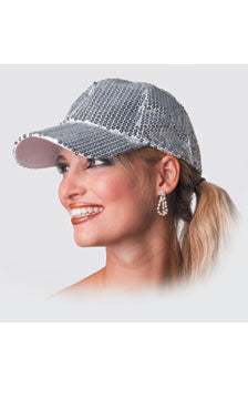 Paillettenkappe Pailletten silber