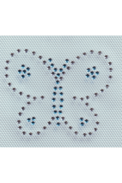 Hot Fix Motiv Schmetterling blau 6,5x5cm