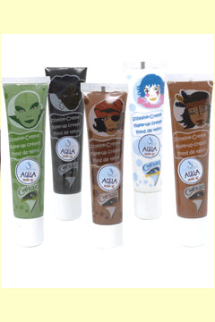 Aquaschminke in Tube 5 verschiedene Farben