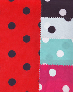 Texture (Bi-Stretch) Tupfen 5 verschiedene Farben 150cm breit