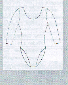 Body weiß lang Arm Lycra XS - L